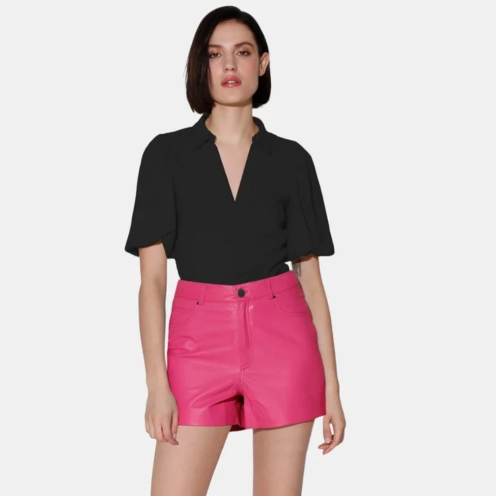 Leather hot shorts!